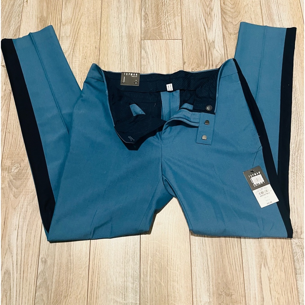 NWT Topman Slate Blue Men’s Dress Pants Sz 32